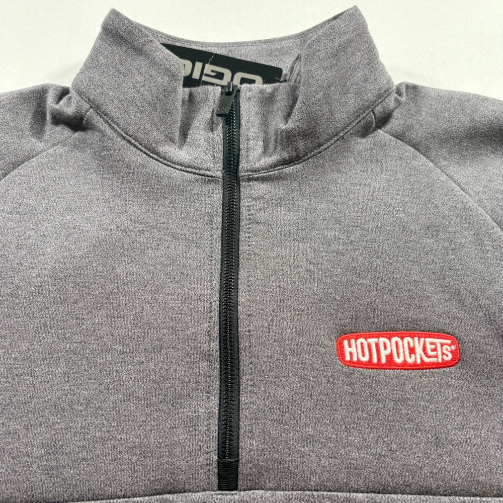 OGIO Hot Pockets Quarter Zip Pullover Mens 2XL Gray Cotton Blend Stretch Promo